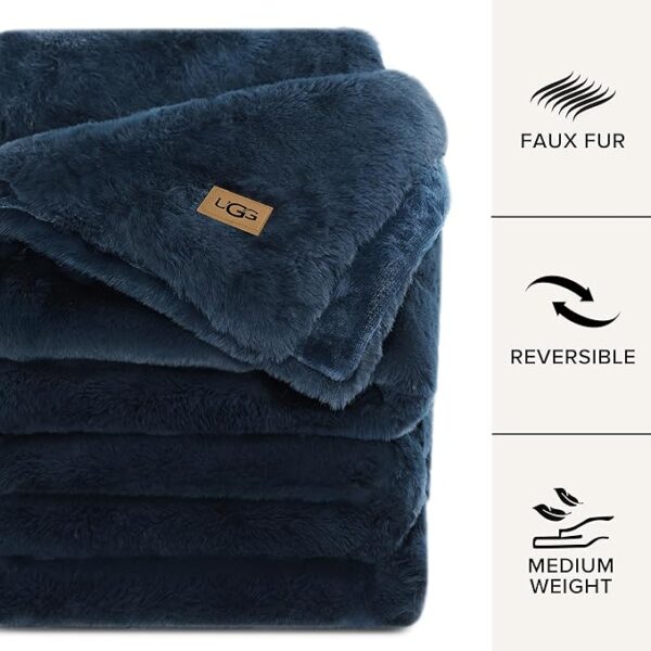 UGG 16804 Euphoria Plush Faux Fur Reversible Throw Blanket