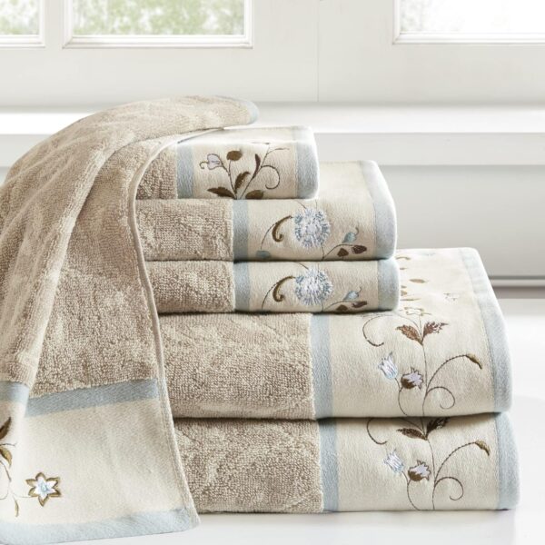 Madison Park Serene 100% Cotton Bath Towel Set