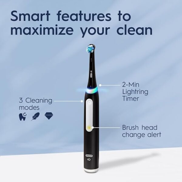 Oral-B iO Deep Clean Rechargeable Electric Powered Toothbrush, Black with iO Series 3 Limited